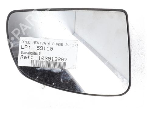 Right mirror glass OPEL MERIVA A MPV (X03) 1.7 CDTI (E75) | BP26448127C147 