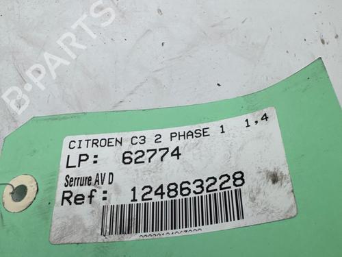 Used Front right lock Front right lock CITROËN C3 II (SC_) 1.4 HDi 70 (SC8HZC, SC8HR0, SC8HP4) (68 hp) 34224608 34224608
