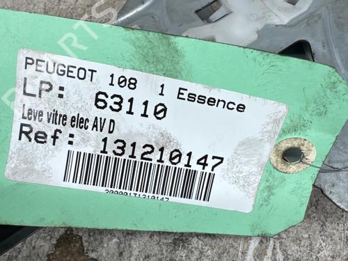 Front right window mechanism PEUGEOT 108 1.0 VTi 72 | BP38470900C23 - Image 3