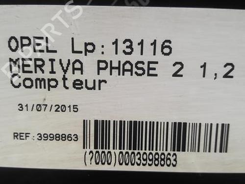 Kombiinstrument OPEL MERIVA A MPV (X03) 1.3 CDTI (E75) | BP21798293C47 