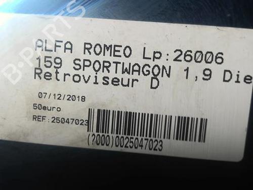 Used Right mirror ALFA ROMEO 159 Sportwagon (939_) 1.9 JTDM 8V (939BXE1B) (120 hp) 21592090