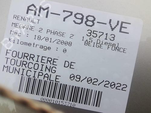 Right front door RENAULT MEGANE II (BM0/1_, CM0/1_) 1.5 dCi (BM1F, CM1F) | BP22004178C3 