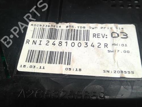 Instrument cluster RENAULT MEGANE III Hatchback (BZ0/1_, B3_) 1.9 dCi (BZ0N, BZ0J) | BP21636007C47 