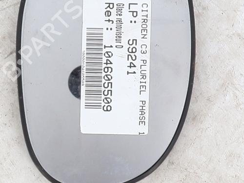 Used Right mirror glass CITROËN C3 Pluriel (HB_) 1.4 HDi (68 hp) 26278523
