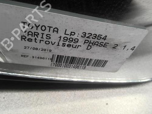 Right mirror TOYOTA YARIS (_P1_) 1.4 D-4D (NLP10_, NLP10R) | BP21592191C27 