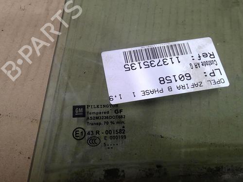 Rear left door window OPEL ZAFIRA / ZAFIRA FAMILY B (A05) 1.9 CDTI (M75) | BP29840379C20
