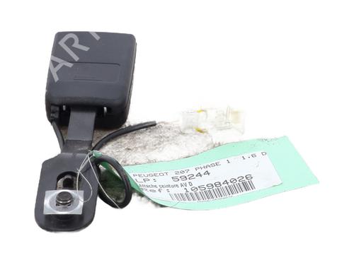 Used Seat buckle Seat buckle PEUGEOT 207 (WA_, WC_) 1.6 HDi (90 hp) 25924261 25924261