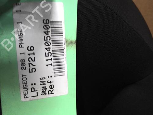 Used Left front seat PEUGEOT 208 I (CA_, CC_) 1.4 HDi (68 hp) 30327644