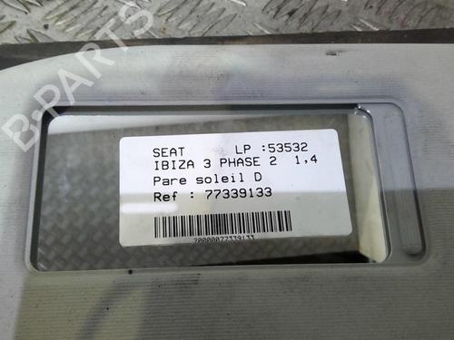 Used Right sun visor SEAT IBIZA III (6L1) 1.4 TDI (80 hp) 20363391