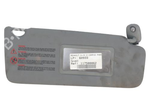 Used Right sun visor RENAULT CLIO II (BB_, CB_) 1.2 (BB0A, BB0F, BB10, BB1K, BB28, BB2D, BB2H, CB0A,... (58 hp) 30866491