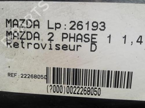 Used Right mirror MAZDA 2 (DY) 1.4 CD (68 hp) 21592055