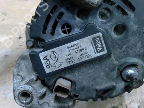 Used Alternator Alternator RENAULT CLIO II (BB_, CB_) 1.2 16V (BB05, BB0W, BB11, BB27, BB2T, BB2U, BB2V, CB05,... (75 hp) 27257445 27257445