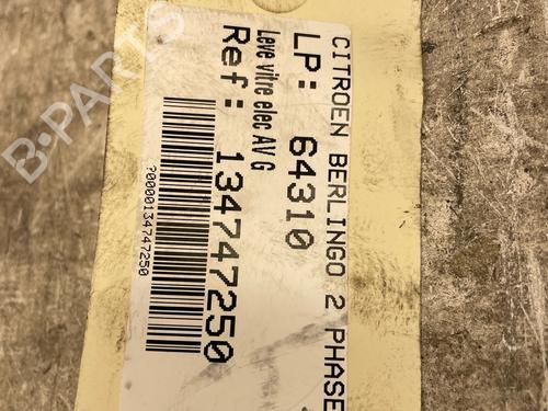 Used Front left window mechanism Front left window mechanism CITROËN BERLINGO Box Body/MPV (K9) [2018-2026] 40223085 40223085