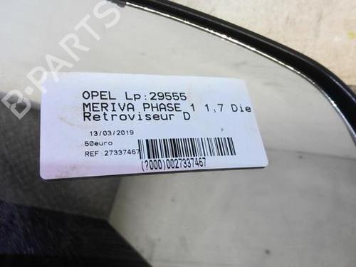 Right mirror OPEL MERIVA A MPV (X03) 1.7 CDTI (E75) | BP22000487C27 
