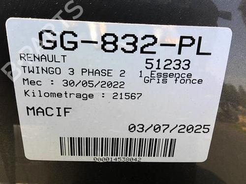 Rear left seatbelt RENAULT TWINGO III (BCM_, BCA_) 1.0 SCe 65 (BCMJ) | BP28833170I29  - Image 27