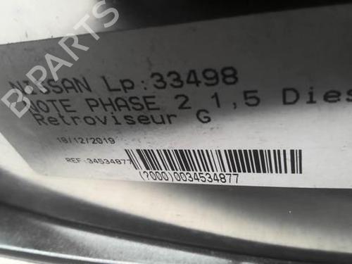 Used Left mirror NISSAN NOTE (E11, NE11) 1.5 dCi (86 hp) 22001539