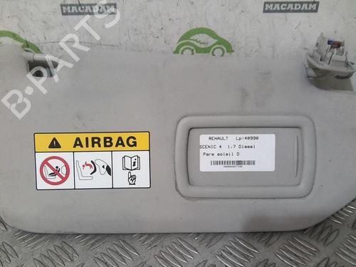 Used Right sun visor RENAULT SCÉNIC IV (J9_) 1.7 Blue dCi 120 (J9A7, J9A8) (120 hp) 20358102