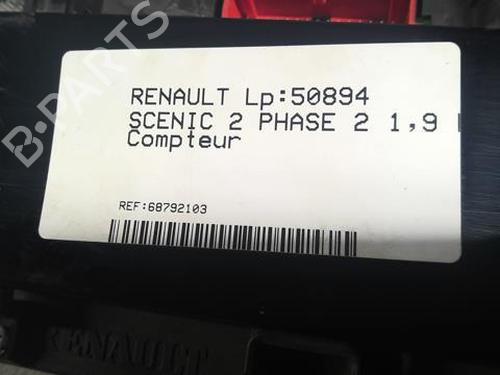 Used Instrument cluster Instrument cluster RENAULT SCÉNIC II (JM0/1_) 1.9 dCi (JM14) (131 hp) 20360130 20360130