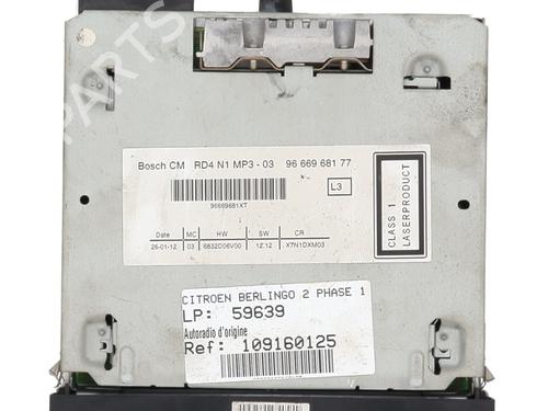Bilradio CITROËN BERLINGO Box Body/MPV (B9) 1.6 HDi / BlueHDi 75 | BP27602009E6 