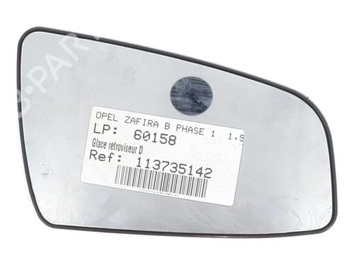 Used Right mirror glass OPEL ZAFIRA / ZAFIRA FAMILY B (A05) 1.9 CDTI (M75) (120 hp) 29744499