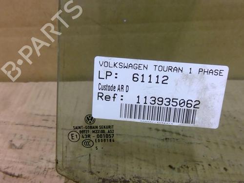 Dør rude højre bagtil VW TOURAN (1T1, 1T2) 1.9 TDI | BP29840469C21