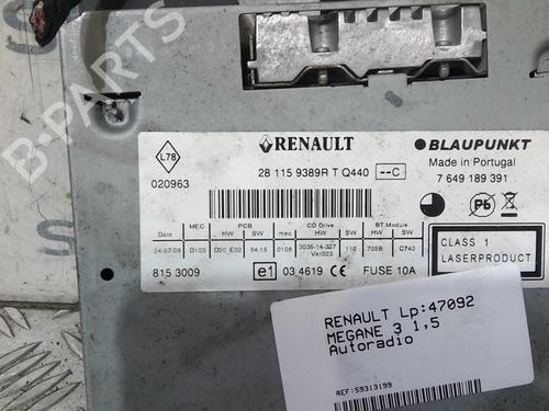 Radio RENAULT MEGANE III Hatchback (BZ0/1_, B3_) 1.5 dCi | BP21812225E6 