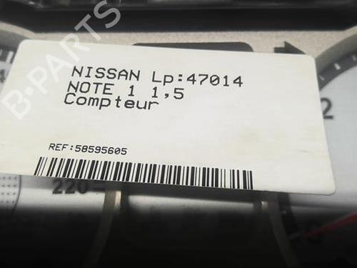 Instrument cluster NISSAN NOTE (E11, NE11) 1.5 dCi | BP21810201C47 