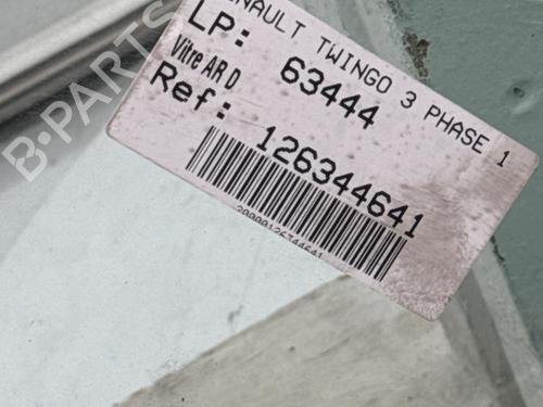 Dør rude højre bagtil Dør rude højre bagtil RENAULT TWINGO III (BCM_, BCA_) [2014-2026] 36095514 36095514