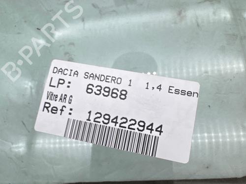 Dør rude ventre bagtil Dør rude ventre bagtil DACIA SANDERO [2008-2026] 37418843 37418843