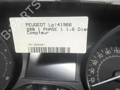 Used Instrument cluster PEUGEOT 208 I (CA_, CC_) 1.6 HDi (92 hp) 21636006