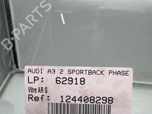 Dør rude ventre bagtil Dør rude ventre bagtil AUDI A3 Sportback (8PA) 1.9 TDI (105 hp) 34172887 34172887