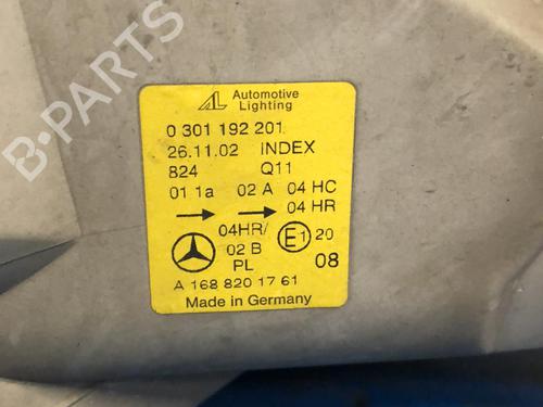 Left headlight MERCEDES-BENZ A-CLASS (W168) A 170 CDI (168.009, 168.109) | BP20345991C28 