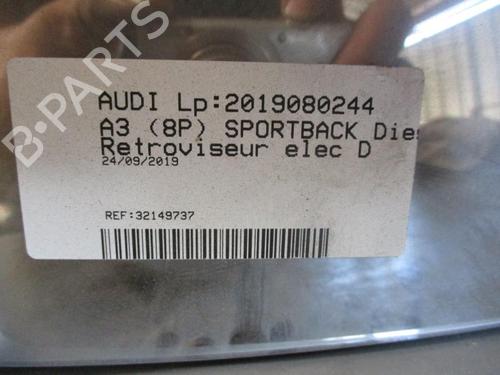 Used Right mirror AUDI A3 (8P1) 2.0 TDI 16V (140 hp) 20347446