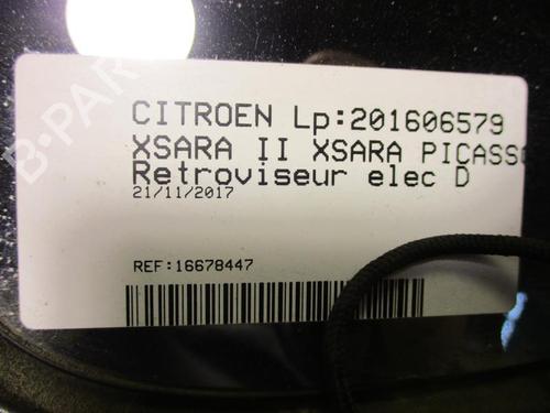 Used Right mirror CITROËN XSARA PICASSO (N68) 2.0 HDi (90 hp) 20347528