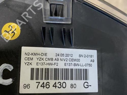 Instrument cluster PEUGEOT 208 I (CA_, CC_) 1.6 BlueHDi 100 | BP22093545C47 