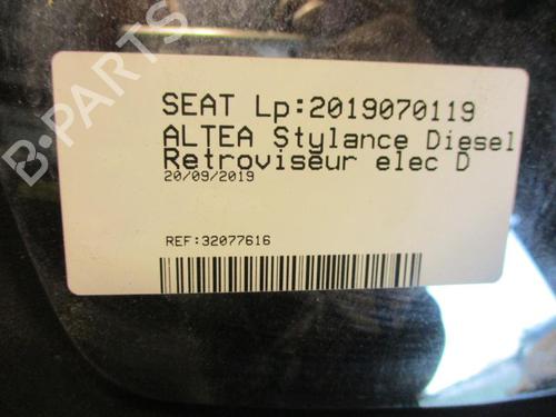 Right mirror SEAT ALTEA (5P1) 2.0 TDI 16V | BP20348967C27 