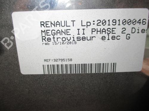 Left mirror RENAULT MEGANE II Estate (KM0/1_) 1.9 dCi | BP20349045C26 