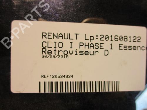Used Right mirror RENAULT CLIO I (B/C57_, 5/357_) 1.4 (80 hp) 20347495
