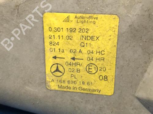 Used Right headlight MERCEDES-BENZ A-CLASS (W168) A 170 CDI (168.009, 168.109) (95 hp) 20345992