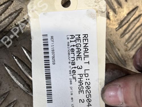 Used Alternator Alternator RENAULT MEGANE III Hatchback (BZ0/1_, B3_) 1.6 dCi (BZ00, BZ12, BZ13) (130 hp) 31669126 31669126