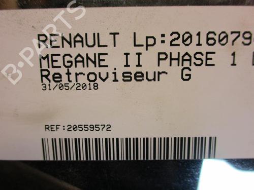 Used Left mirror RENAULT MEGANE II (BM0/1_, CM0/1_) 1.5 dCi (BM0F, BM0T, BM2B, CM0F, CM0T) (82 hp) 20346022