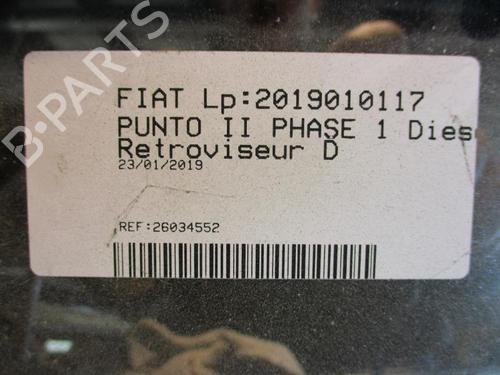 Außenspiegel rechts für FIAT PUNTO (188_) 1.9 JTD 80 (188.237, .257, .337, .357) (80 hp) 22093621