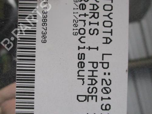 Used Right mirror TOYOTA YARIS (_P1_) 1.0 (SCP10_, SCP10R) (68 hp) 20347417