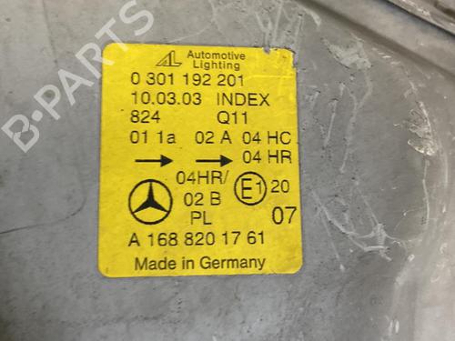 Used Left headlight Left headlight MERCEDES-BENZ A-CLASS (W168) A 170 CDI (168.009, 168.109) (95 hp) 20348358 20348358