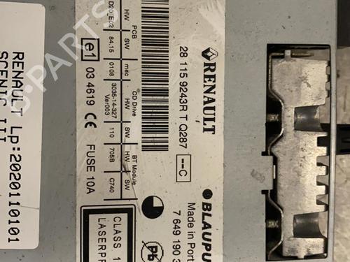 Radio RENAULT SCÉNIC III (JZ0/1_) 1.9 dCi (JZ0J, JZ1J, JZ1K, JZ1S) | BP22093939E6 