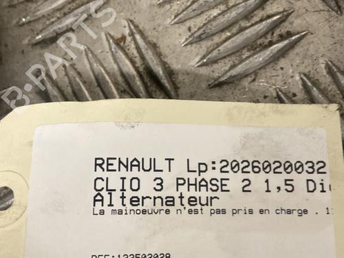 Used Alternator Alternator RENAULT CLIO III (BR0/1, CR0/1) 1.5 dCi (C/BR0G, C/BR1G) (68 hp) 33014451 33014451