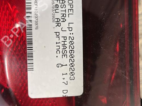 Used Left taillight Left taillight OPEL ASTRA J (P10) 1.7 CDTI (68) (125 hp) 32857247 32857247