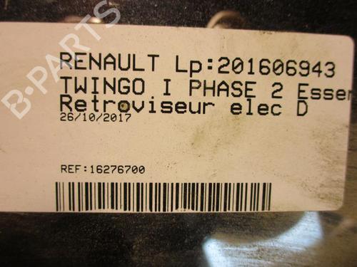 Used Right mirror RENAULT TWINGO I (C06_) 1.2 (C066, C068) (58 hp) 20349056