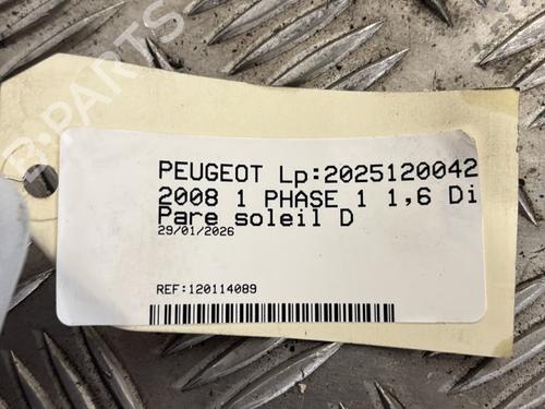 Used Right sun visor Right sun visor PEUGEOT 2008 I (CU_) 1.6 HDi (92 hp) 31974990 31974990