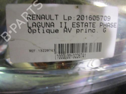 Used Left headlight RENAULT LAGUNA II Grandtour (KG0/1_) 1.8 16V (117 hp) 20349082